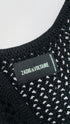 Top crochet nero