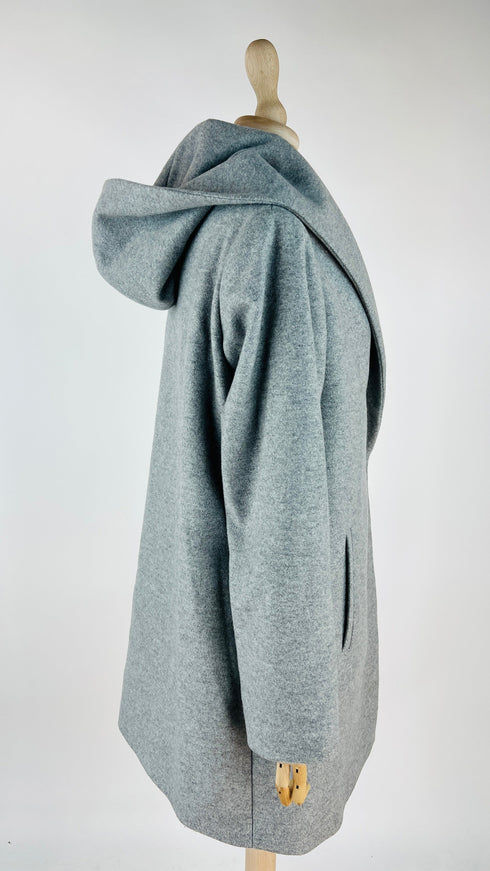 Cappotto in panno di lana grigio
