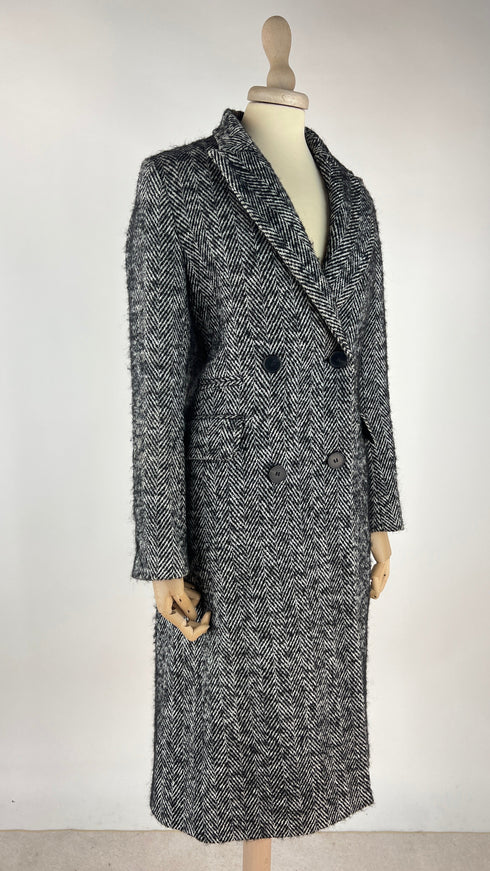 Cappotto doppiopetto spigato