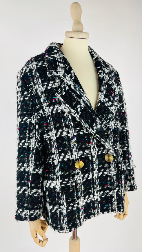 Blazer monopetto in tweed
