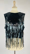 Top in paillettes a frange