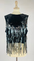 Top in paillettes a frange