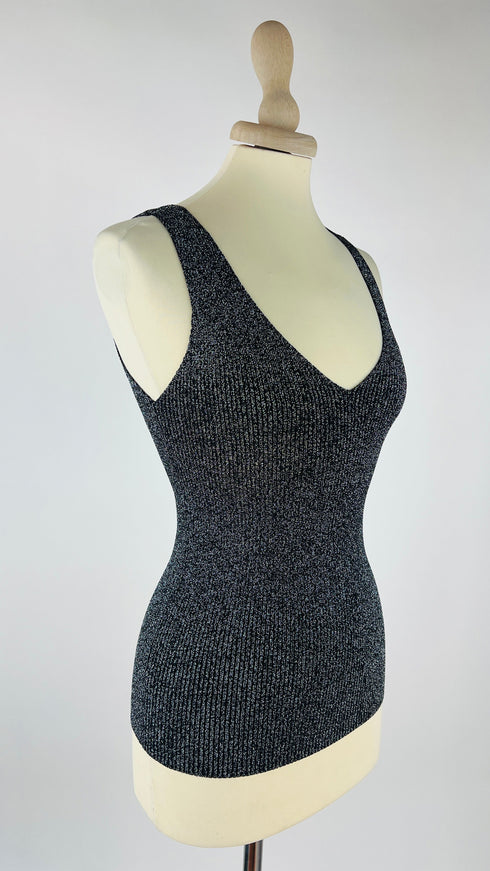 Canotta in costina lurex