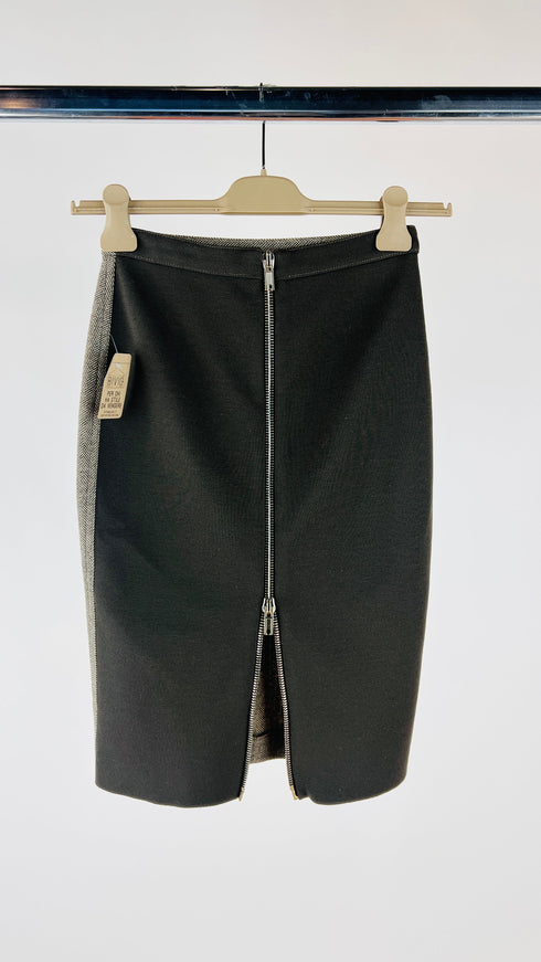 Gonna midi doppio tessuto