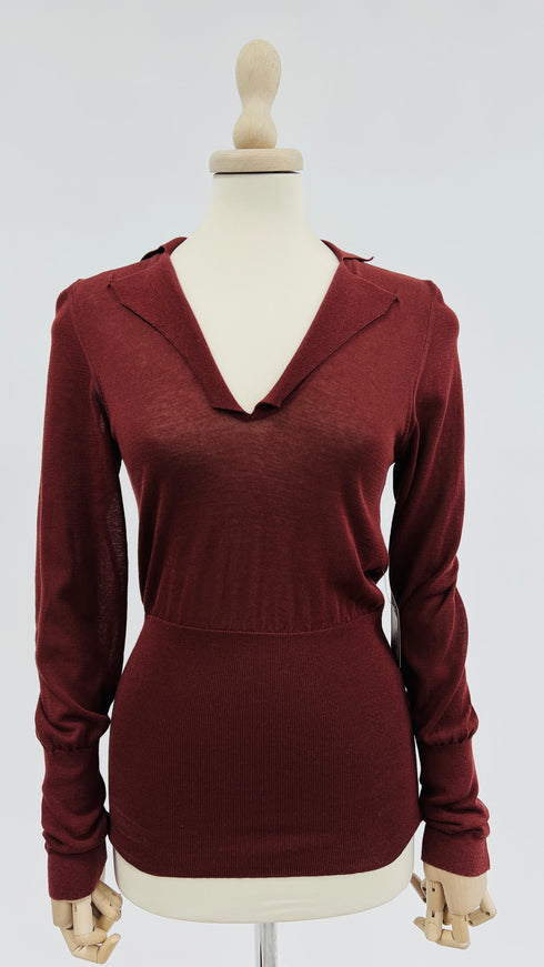 Maglia "Praia" color mattone