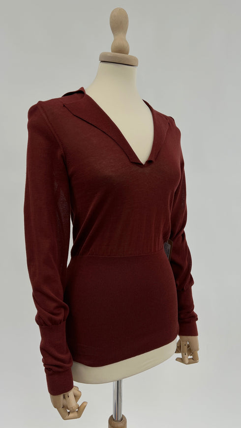 Maglia "Praia" color mattone