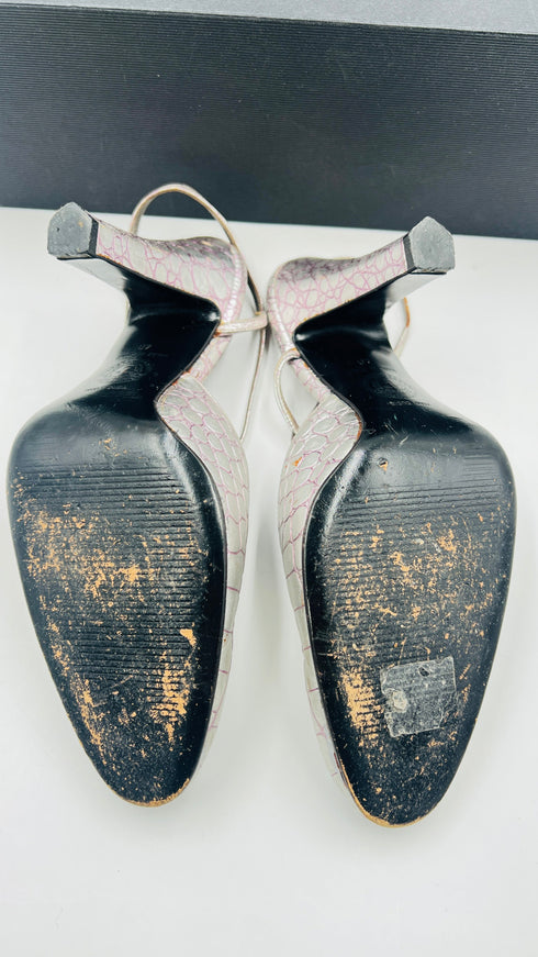 Sandalo argentato vintage N.40