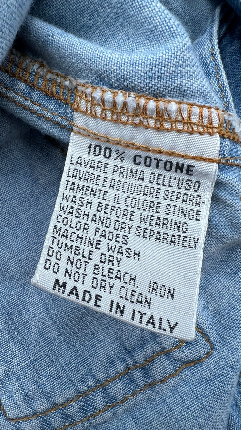 Chemisier corto in jeans