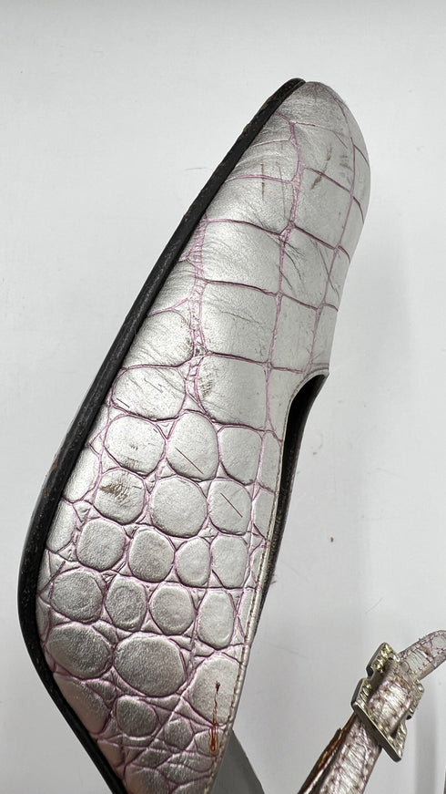 Sandalo argentato vintage N.40