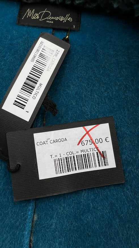 Maxi gilet lungo con cartellino