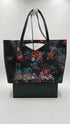 Borsa in pelle a fiori