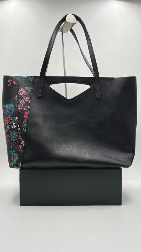 Borsa in pelle a fiori