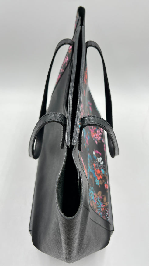 Borsa in pelle a fiori