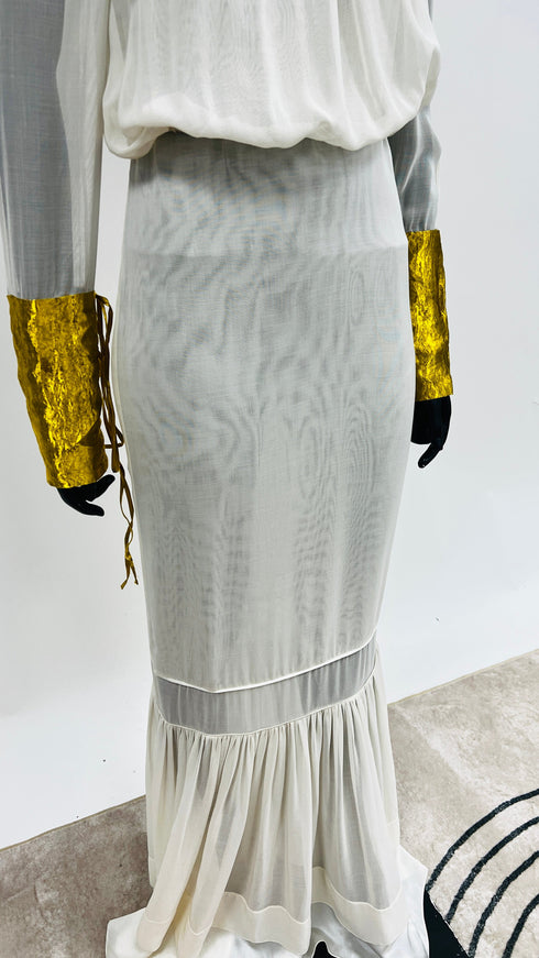 Abito lungo bianco vintage