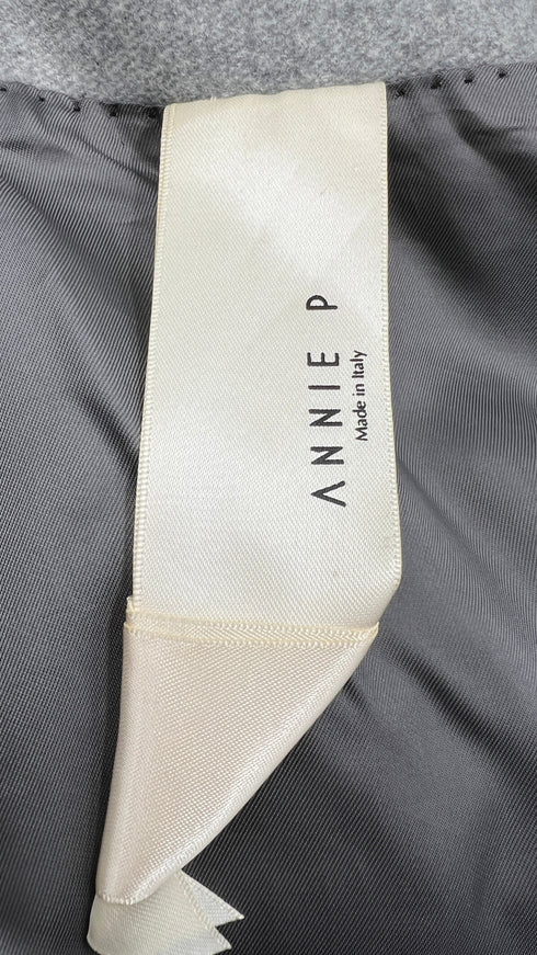 Cappotto in panno di lana grigio