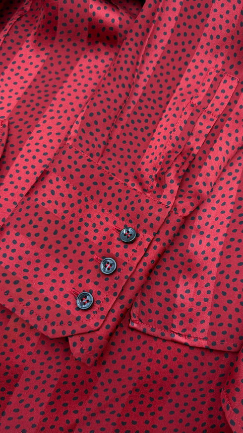 Camicia in seta pois