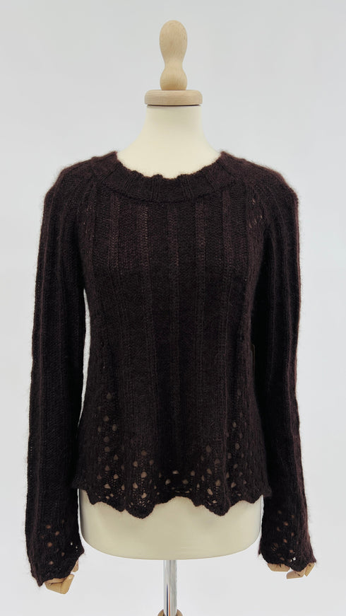 Maglia traforata mohair
