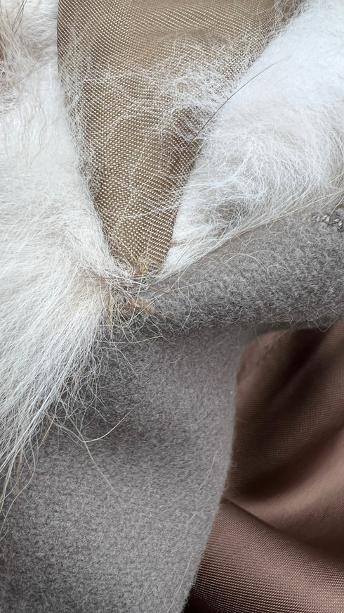 Cappotto con collo pelliccia