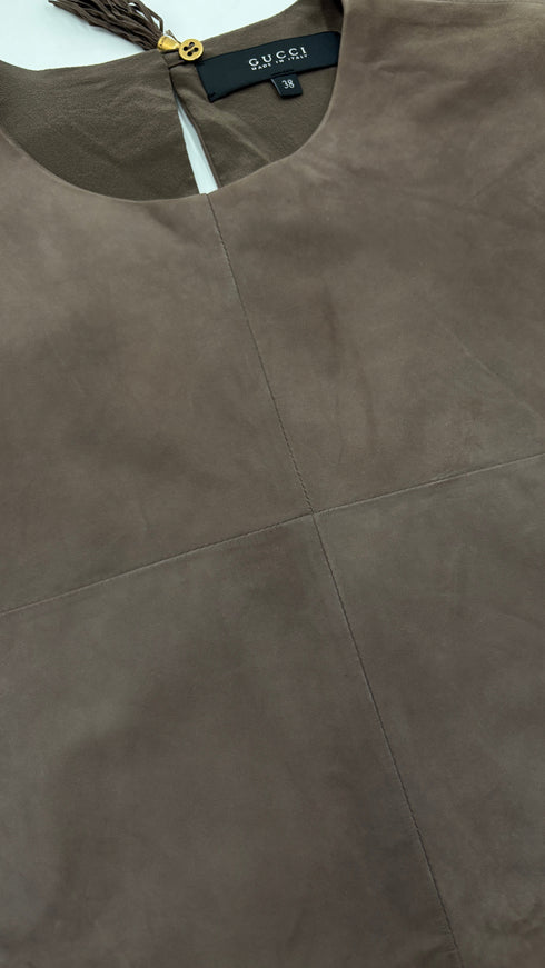 Top in suede