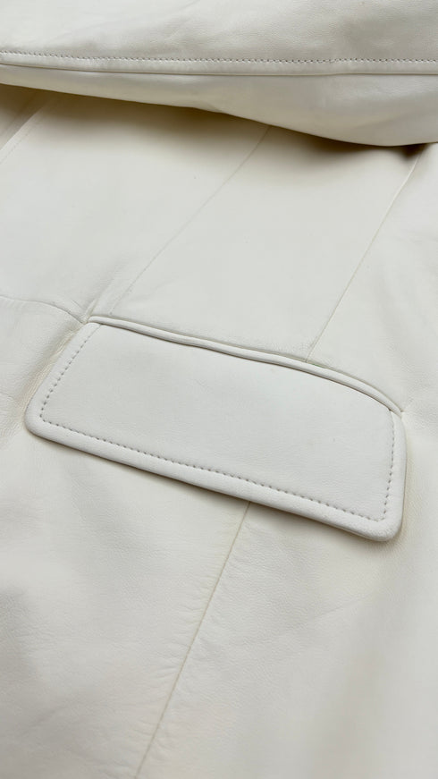 Blazer in pelle bianco