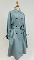 Trench lungo azzurro
