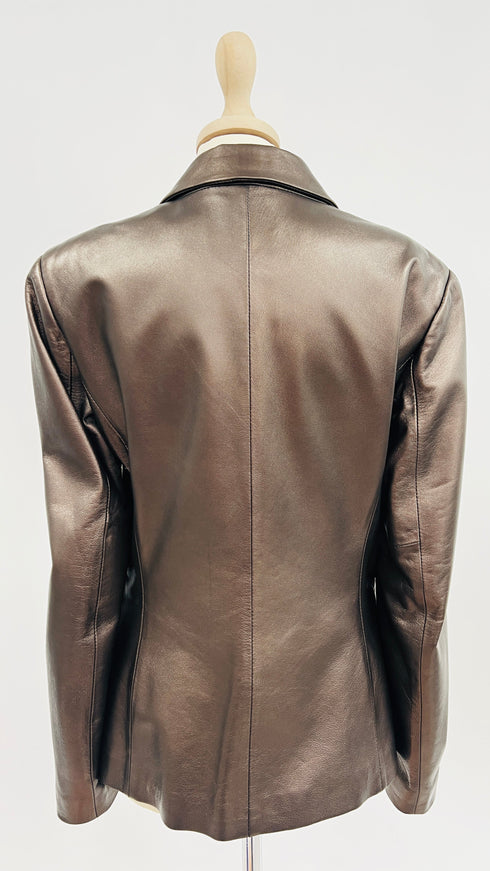 Blazer in pelle laminata