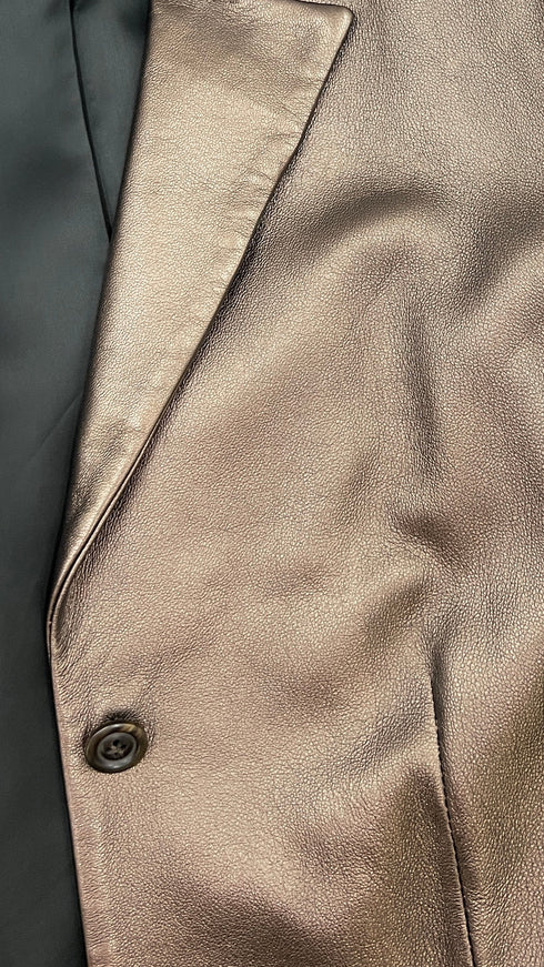 Blazer in pelle laminata