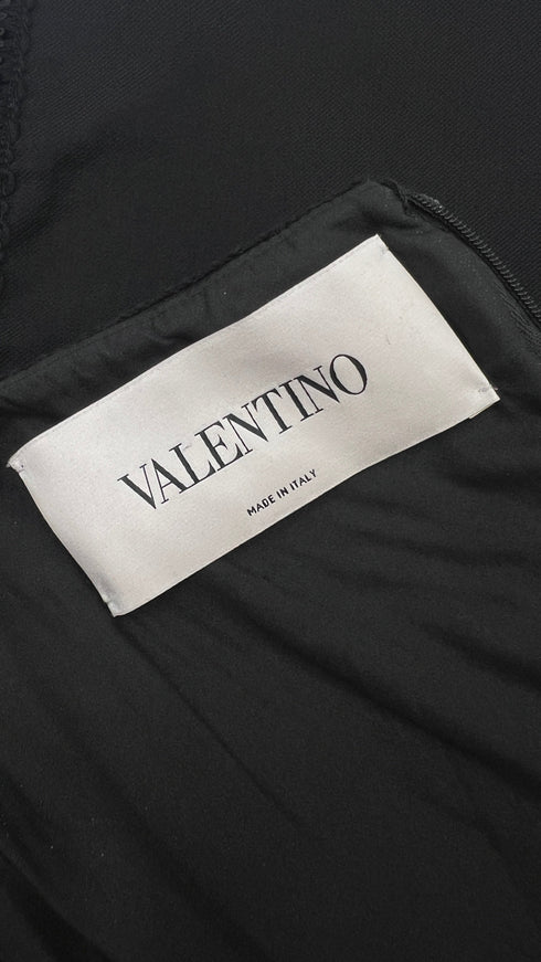 Tubino midi nero in seta-lana