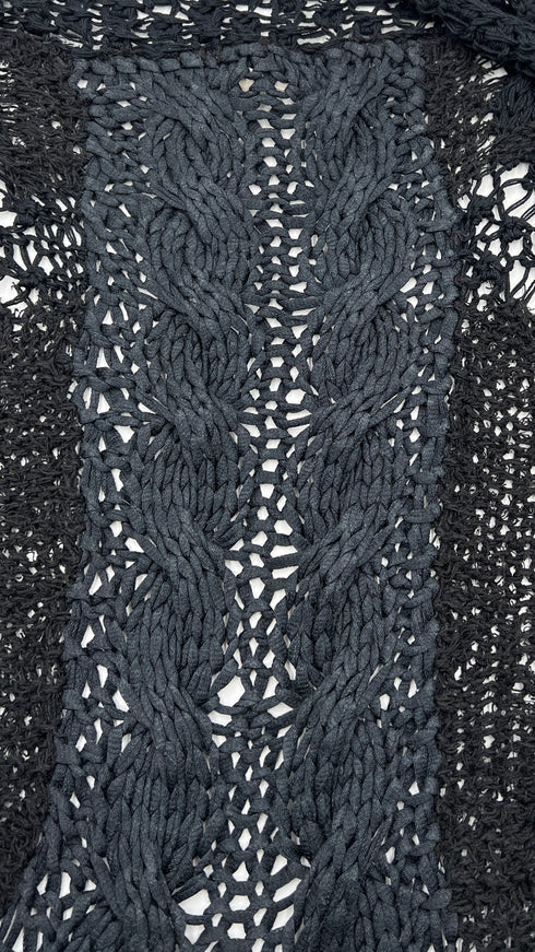 Cardigan oversize lungo nero