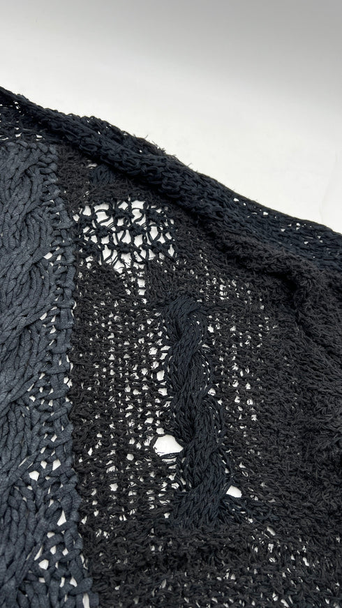 Cardigan oversize lungo nero
