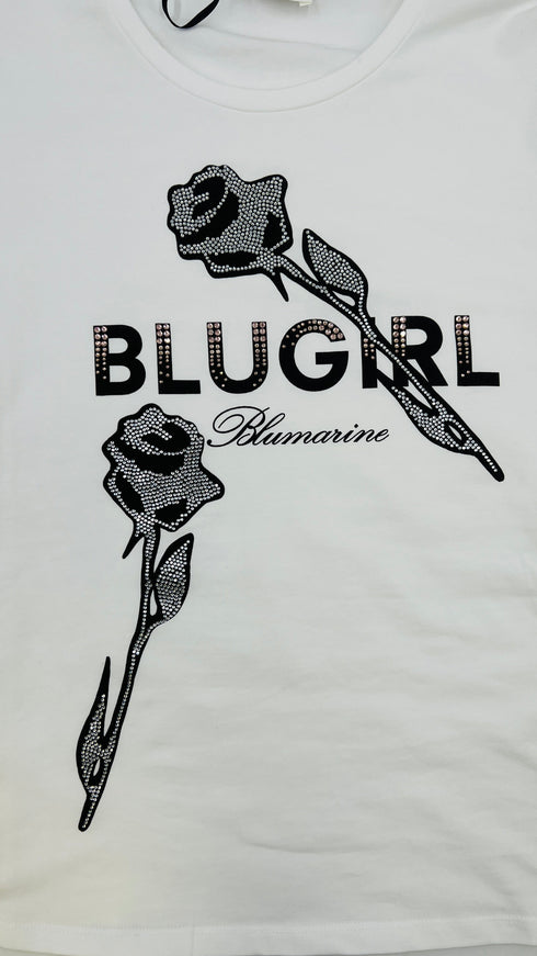 T-shirt logo strass con cartellino