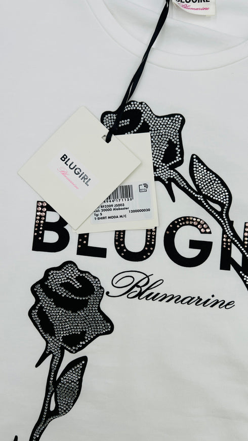 T-shirt logo strass con cartellino