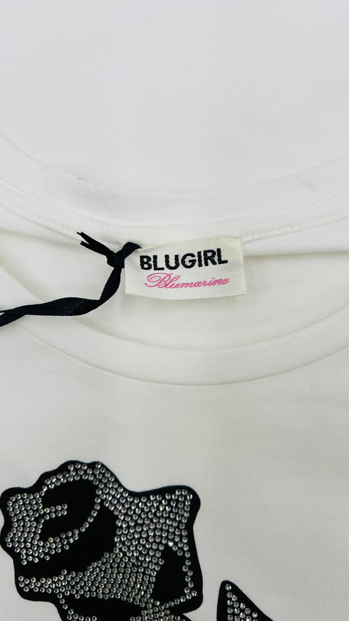 T-shirt logo strass con cartellino