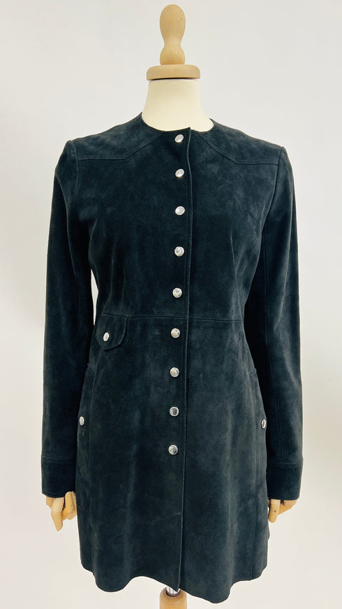 Soprabito in suede nero