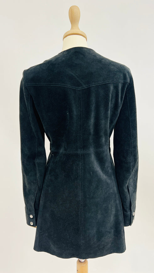 Soprabito in suede nero