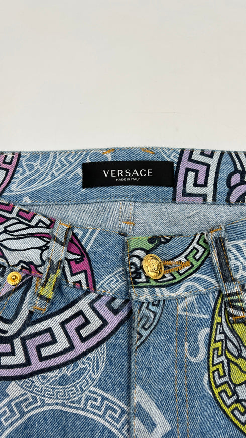 Jeans stampa medusa