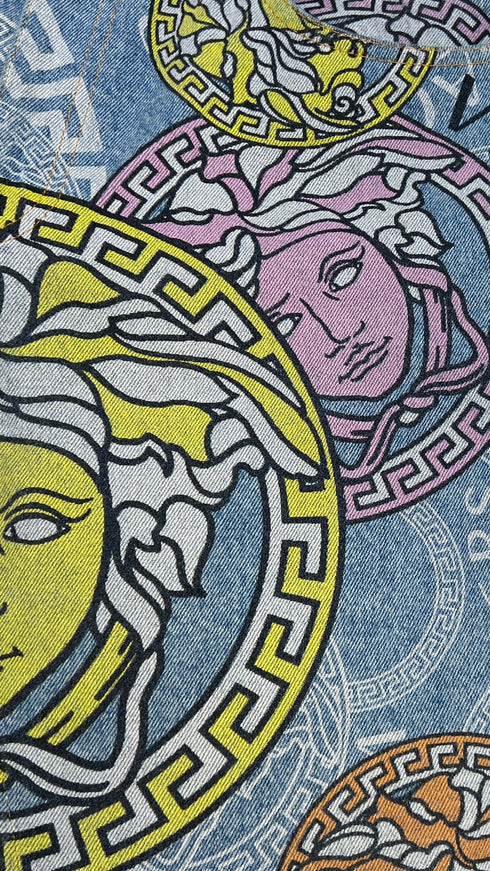 Jeans stampa medusa
