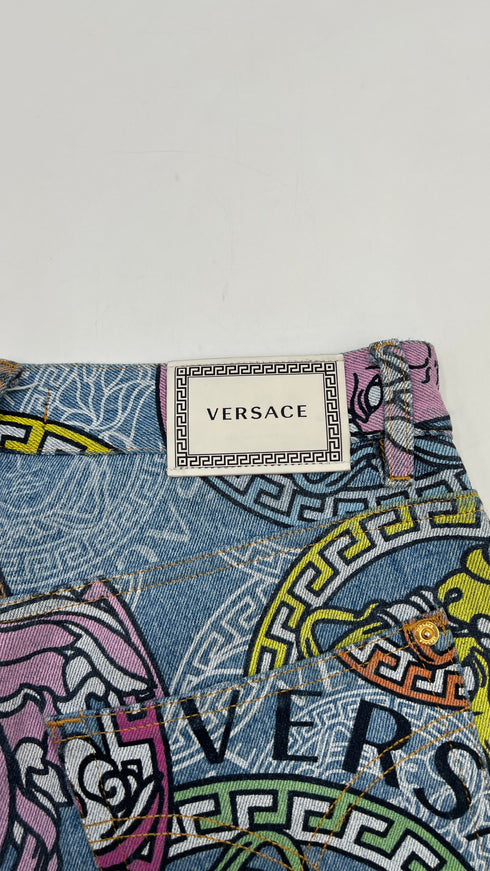 Jeans stampa medusa