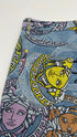 Jeans stampa medusa