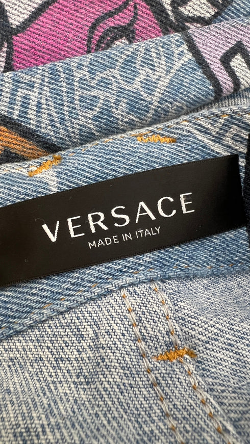Jeans stampa medusa