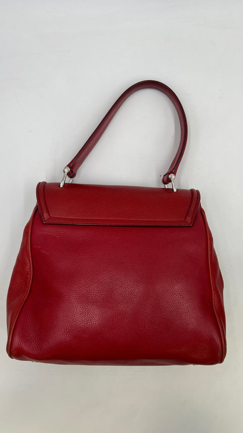 Borsa in pelle rossa