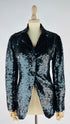 Blazer paillettato nero