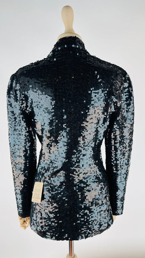 Blazer paillettato nero