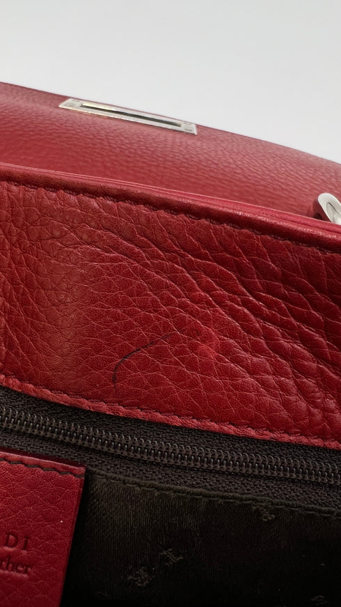 Borsa in pelle rossa