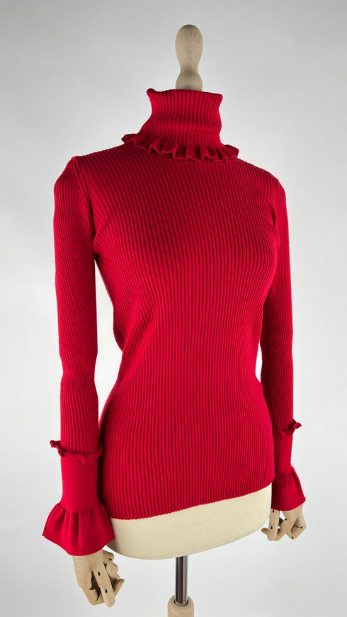 Maglia stretch a costine