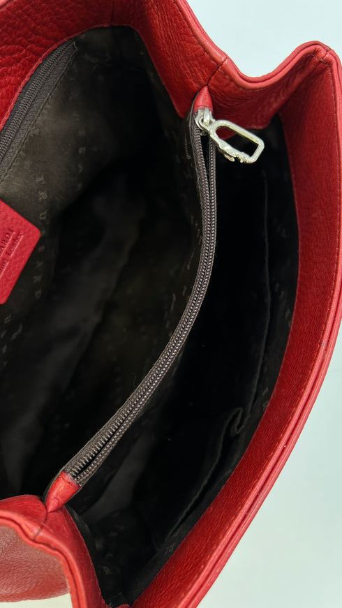 Borsa in pelle rossa