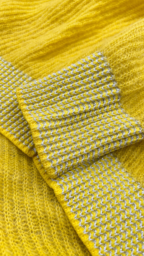 Cardigan aperto con lurex