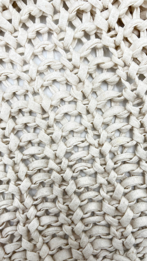 Maglia traforata cotone-lino