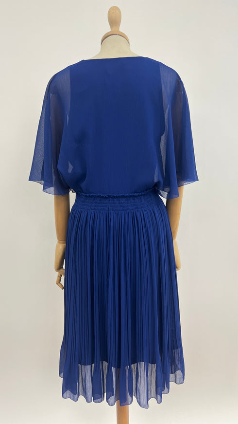 Abito midi crepe plissé