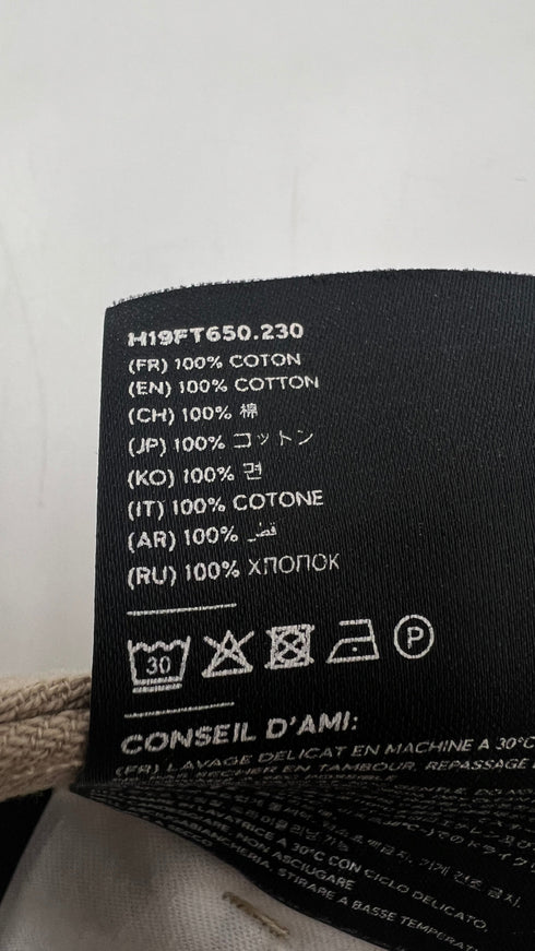 Pantaloni beige a gamba larga